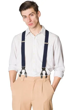 Banned Retro Hosenträger Rockabilly Braces Navy Vintage Y-Form Retro Austauschbare Knopfverschlüsse - Verkäufer: Schompi Trading e.K.