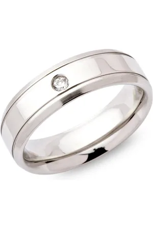 Unique Fingerring Moderner Edelstahlring - Zirkonia 6mm - R9115cz - Verkäufer: Jewelry GmbH