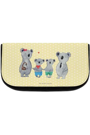 Mr. & Mrs. Panda Kosmetiktasche Koala Familie zwei - Pastell - Geschenk, Familienzeit, Koalafami (1-tlg), Flexible Verwendung - Verkäufer: