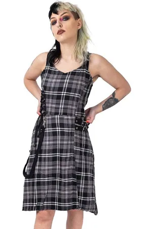 Heartless A-Linien-Kleid Kina Dress Kariert Punk Zierschnürung Riemen - Verkäufer: Schompi Trading e.K.