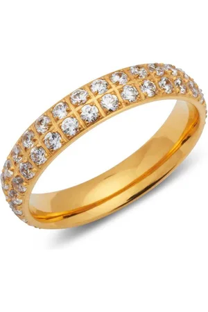 Unique Fingerring Vergoldeter Edelstahlring mit Zirkonia R9196cz - Verkäufer: Jewelry GmbH