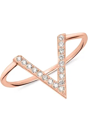 Unique Silberring V-Ring 925er Silber rosévergoldet Zirkonia (Größe: 58mm) - Verkäufer: Jewelry GmbH