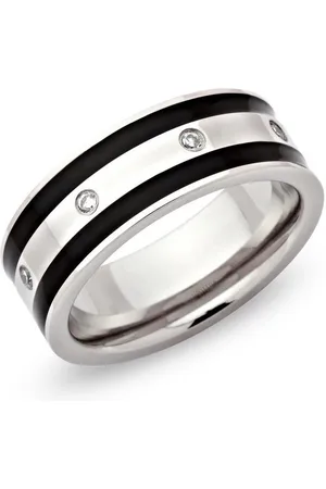 Unique Fingerring Edelstahlring - ionisiert - Zirkonia - 7mm - R9109cz - Verkäufer: Jewelry GmbH