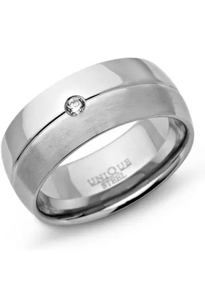 Unique Fingerring Ring Edelstahl in matt/poliert Zirkonia R9103cz - Verkäufer: Jewelry GmbH
