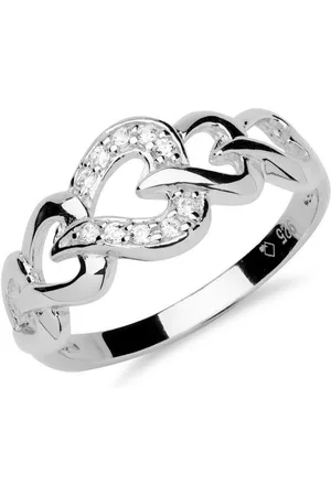 Unique Silberring 925 Silber Ring mit Herzen und Zirkonia SR0107 - Verkäufer: Jewelry GmbH