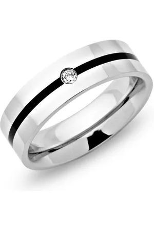 Unique Fingerring Hochwertiger Edelstahlring Lack Zirkonia 6mm - R9116cz - Verkäufer: Jewelry GmbH