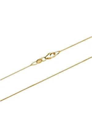 Unique Goldkette Panzerkette schmal Damen, echtes 375er Gold (9K) GC0015 (Länge: 38cm) - Verkäufer: Jewelry GmbH