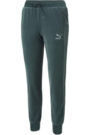 PUMA Jogginghose Hose Iconic T7 Velour Pants, G XS, F green Elastischer Bund mit Kordelzug - Verkäufer: Big Leshopski
