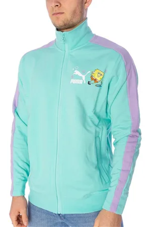 PUMA Sweatjacke Sweatjacke X Spongebob T7, G S, F mint kontrastfarbene Details - Verkäufer: Big Leshopski