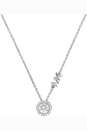 Michael Kors Kette mit Anhänger MKC1208AN040 Halskette mit Pavé-Anhänger Damen Logo Zirkonia Silber - Verkäufer: Karat24