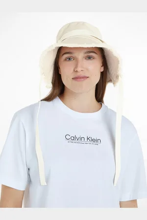 Calvin Klein Schlapphut LOGO STRAP WIDE BRIM CANVAS HAT