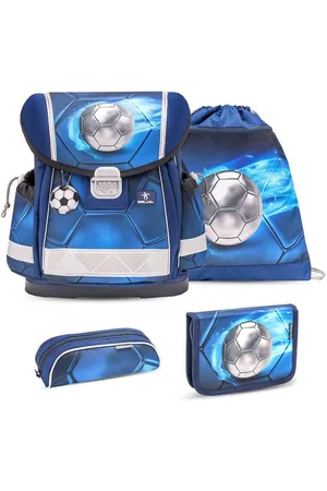 Belmil Rucksack Rucksack ergonomisches Schulranzen-Set 4-Teile Football mit Brustgurt - Verkäufer: miniHeld ®