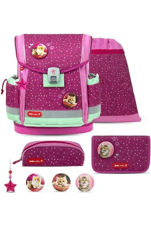 Belmil Rucksack Rucksack Classy Plus ergonomisches SchulranzenSet 5-teil Mint Burgundy - Verkäufer: miniHeld ®