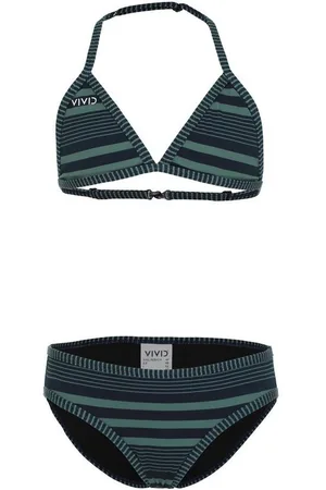 Aquarti Mädchen Sport Bikini Racerback Bustier & Bikinislip blau