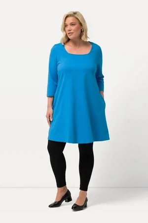 Ulla Popken Longshirt Longshirt A-Linie Carré-Ausschnitt 3/4-Arm - Verkäufer: Popken Fashion Group