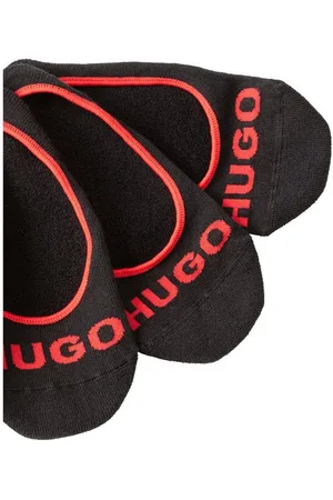 HUGO BOSS Füßlinge 3P SL PLUSH LOGO CC (Packung, 3-Paar, 3er) mit kontrastfarbenem -Schriftzug
