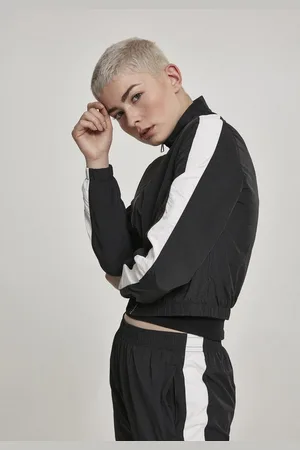 Urban classics Trainingsshirt Ladies Short Striped Crinkle Track Jacket Trainingsjacke - Verkäufer: Rexlander