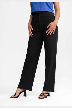 Mela Cargohose Damen Seersucker Hose mit hohem Bund und weitem Bein PAULAMI clean - Verkäufer: