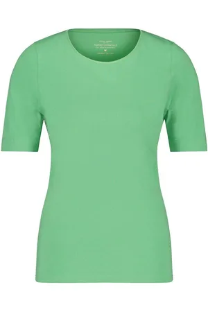 Gerry Weber Kurzarmshirt Nachhaltiges T-Shirt mit satiniertem Ausschnitt - Verkäufer: E- Digital GmbH