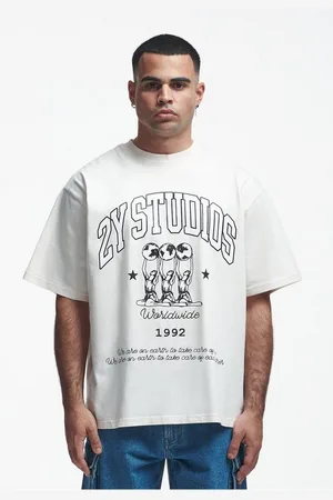 2Y T-Shirt Herren 2Y Globus Oversize Tee (1-tlg)