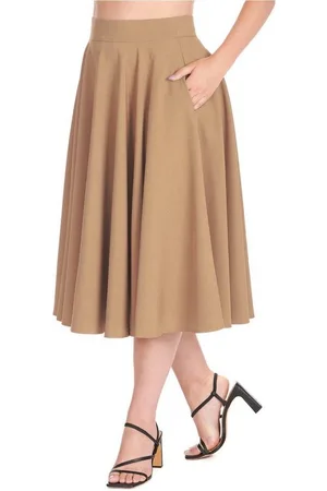 Banned Retro A-Linien-Rock Sway Swing Tan Retro Vintage Skirt - Verkäufer: Schompi Trading e.K.