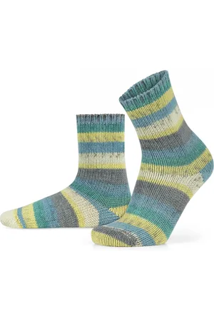 Normani Thermosocken 2 Paar Gestrickte Wollsocken Bunt-geringelt (2 Paar) hochwertige Qualitätssocken mit hohem Wollanteil - Verkäufer: