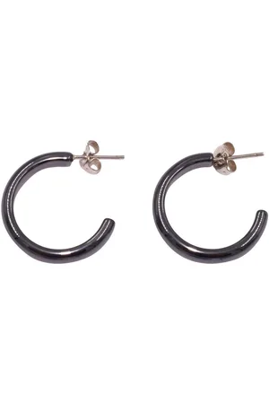 Firetti Paar Creolen Schmuck Geschenk Silber 925 Ohrschmuck Ohrringe, Made in Germany - mit Hämatit