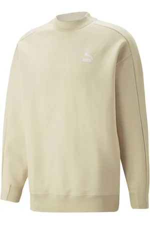 PUMA Sweatshirt T7 Mock Neck Sweatshirt Beige Herren Baumwolle - Verkäufer: 11teamsports