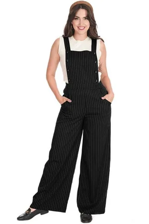 Banned Retro Latzhose Stripe Sail Retro Vintage Nadelstreifen Dungaree - Verkäufer: Schompi Trading e.K.