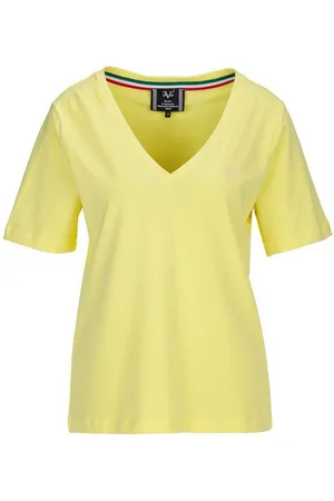 19V69 Italia T-Shirt BAILA Damen Basic V-Ausschnitt Kurzarm-Shirt (XS-XXL) - Verkäufer: Marco GmbH