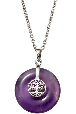 Firetti Kette mit Anhänger Schmuck Geschenk Halsschmuck Halskette Ankerkette Lebensbaum Edelstein, Made in Germany - mit Edelstein