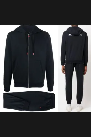 Kiton Jogginganzug Hooded Tracksuit Trainingsanzug, Frontreißverschluss, Tapered Fit, Elastischer Bund mit Kordelzug - Verkäufer: eldigo