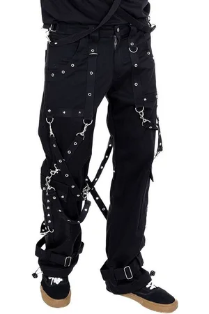 Heartless Stoffhose Orion Goth Riemen Metal Nieten Industrial Gothic Pants Strapsen - Verkäufer: Schompi Trading e.K.