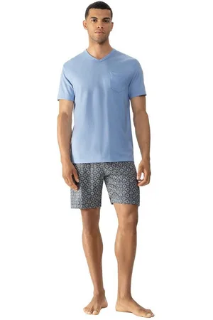 Mey Pyjama Herren Kurzpyjama 33064 Heavenly Blue (1 Stück, 1 tlg., 1 Stück) - Verkäufer: Mein Style