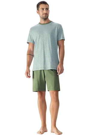Mey Pyjama Herren Kurzpyjama 33065 Elm Green (1 Stück, 1 tlg., 1 Stück) - Verkäufer: Mein Style
