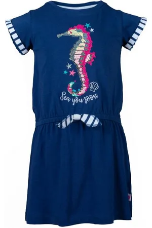 Salt & Pepper Jerseykleid Beach mit Seepferd aus Wendepailletten