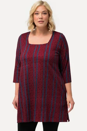 Ulla Popken Longshirt Longshirt A-Linie Carree-Ausschnitt 3/4-Arm - Verkäufer: Popken Fashion Group