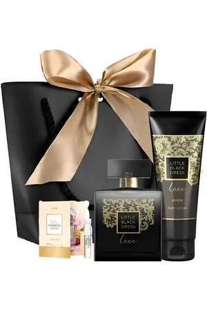 Avon Eau de Parfum Little Black Dress Lace Set: Parfum 50ml, Lotion 125ml, Probe, Tasche, 4-tlg., Zitrus-blumiger Duft mit stilvoller Geschenkverpackung - Verkäufer: Cultzen