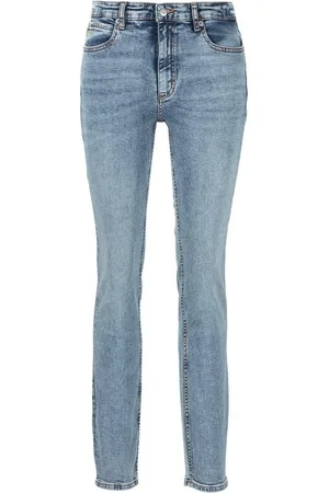 HUGO BOSS Skinny-fit-Jeans Jackie Mid Rise Mid Waist, mittlere Leibhöhe Premium Denim Jeans mit Gürtelschlaufen