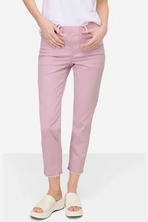 Laurasøn Funktionshose 7/8-Slimhose schmale Passform 4-Pocket Fransensaum - Verkäufer: Popken Fashion Group