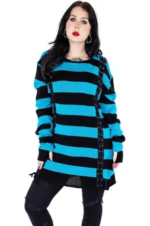 Vixxsin Longpullover Esmerelda Strickpulli Pullover Gestreift Goth - Verkäufer: Schompi Trading e.K.