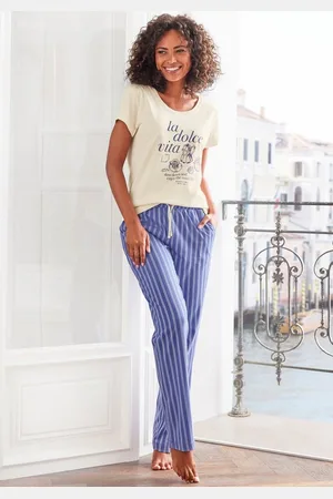 VIVANCE DREAMS Pyjama (2 tlg) mit zartem Streifenmuster