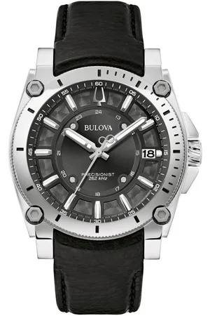 BULOVA Quarzuhr 96B416, Armbanduhr, Herrenuhr, Lederarmband, Saphirglas, Datum