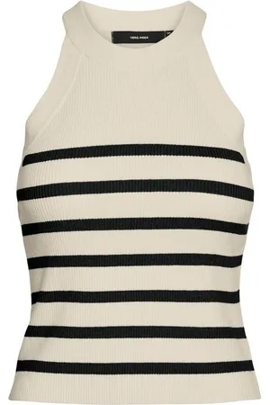 VERO MODA Stricktop VMSABA RIB SL O-NECK TOP GA NOOS