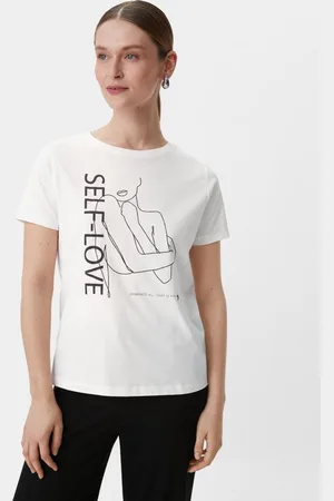 Comma, Kurzarmshirt T-Shirt mit Frontprint - Verkäufer: s.Oliver