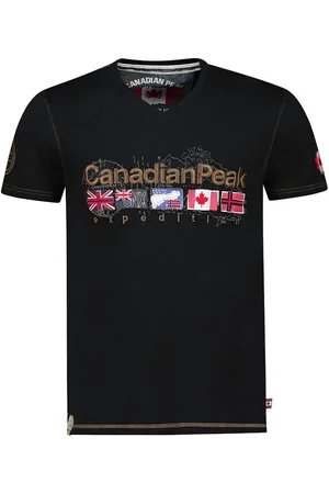 Canadian Peak T-Shirt V-Neck Joukeak aus Baumwolle mit Logostick - Verkäufer: Sportwelt Mickan