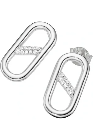 Giorgio Martello Paar Ohrstecker mit Zirkonia, Silber 925