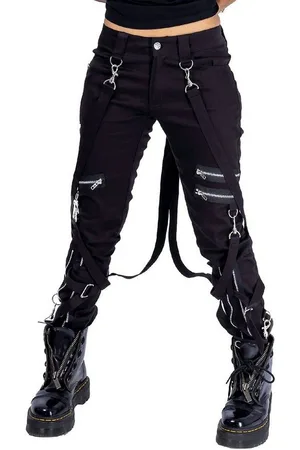 Heartless Röhrenhose Meissa Pants Gothic Strapsen Skinny Jeans Riemen Punk Zips Zipper - Verkäufer: Schompi Trading e.K.