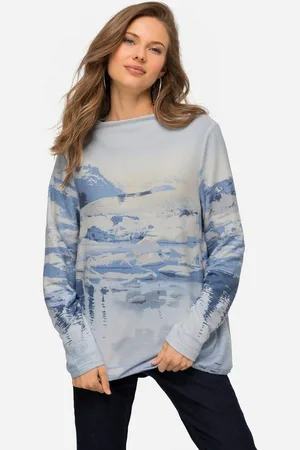 Laurasøn Sweatshirt Sweatshirt maritimer Print Stehkragen Langarm - Verkäufer: Popken Fashion Group