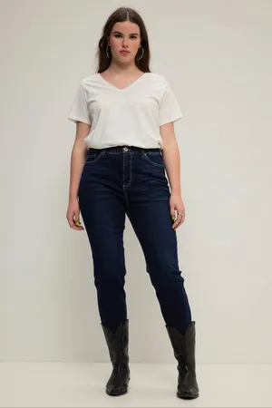 STUDIO UNTOLD Funktionshose Mom-Jeans Color-Nähte 5-Pocket Elastikbund Zippfly - Verkäufer: Popken Fashion Group